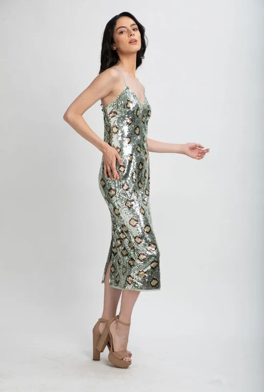 Amanda Cami Strap Dress – Green Lily